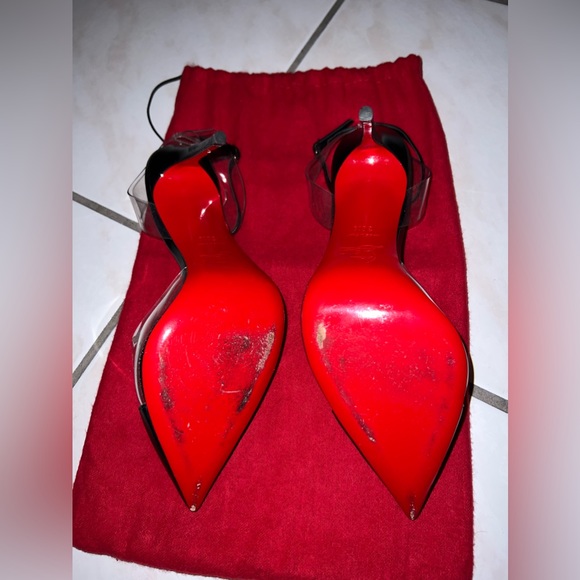 Christian Louboutin Nosy Spike & PVC T- trap 100mm pump Size 38.5 - Picture 6 of 6